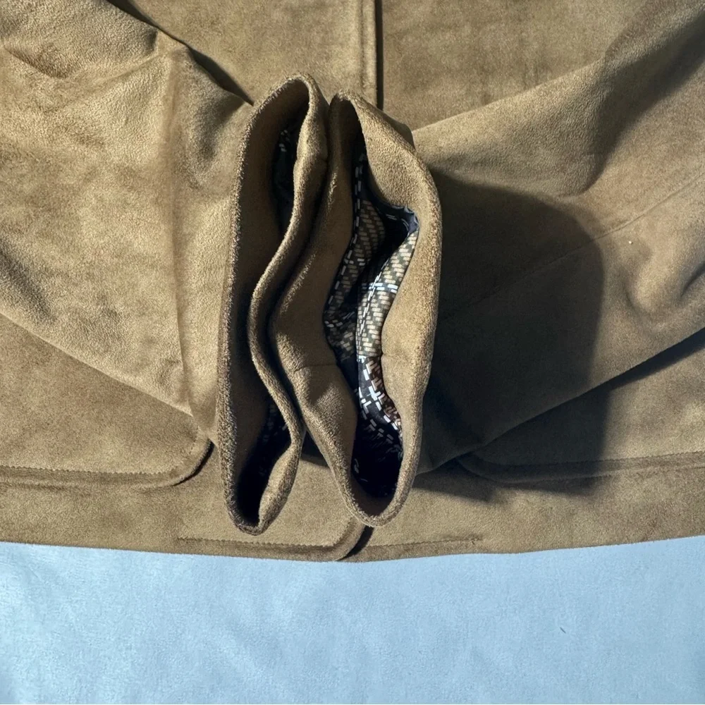 ONLY Faux Suede Jacket – Size XS – Brown Cropped Button Front Capsule Wardeobe - Picture 7 of 10